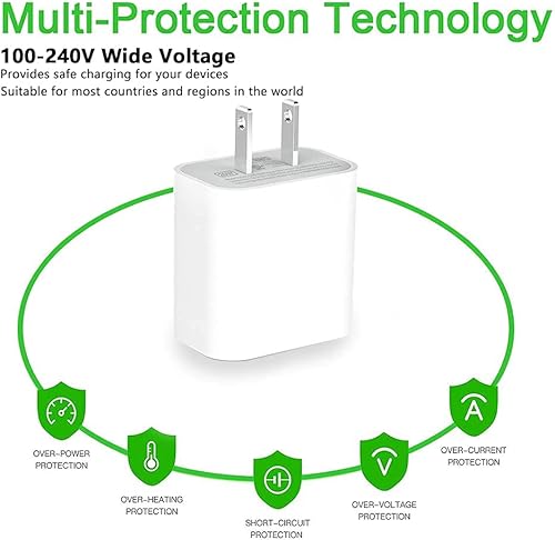 Miniatura 8 de Cargador rápido para iPhone certificado Apple MFi Cable USB C a Lightning de 10 pies de largo de carga rápida tipo C USB C a Lightning de 20 W