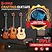 Pyle Steel String Acoustic Guitar Kit, 4/4 Full Size Cutaway All-Wood Guitarra Acustica with Premium Accessory Set and Upgraded Gig Bag, 41