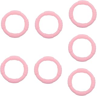 Toyvian Pulseira De Silicone Para Bebê 7 Peças Brinquedos Para Mastigar Brinquedo Infantil Brinquedo Rosa Mordedor Infantil Brinquedo De Dentição Infantil Anel De Mordedor De Bebê