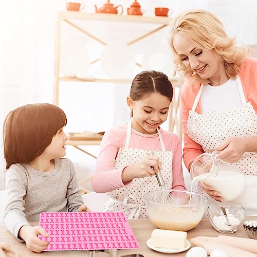 Lnjya 2 Stück Backmatte Hundekekse Mini, Silikon Formen für hundeleckerli, Leckerli Backmatte für Hunde, Silikonmatte Backform mit Spachtel für DIY Hundeleckerlies Kekse Leckerlis Pralinen