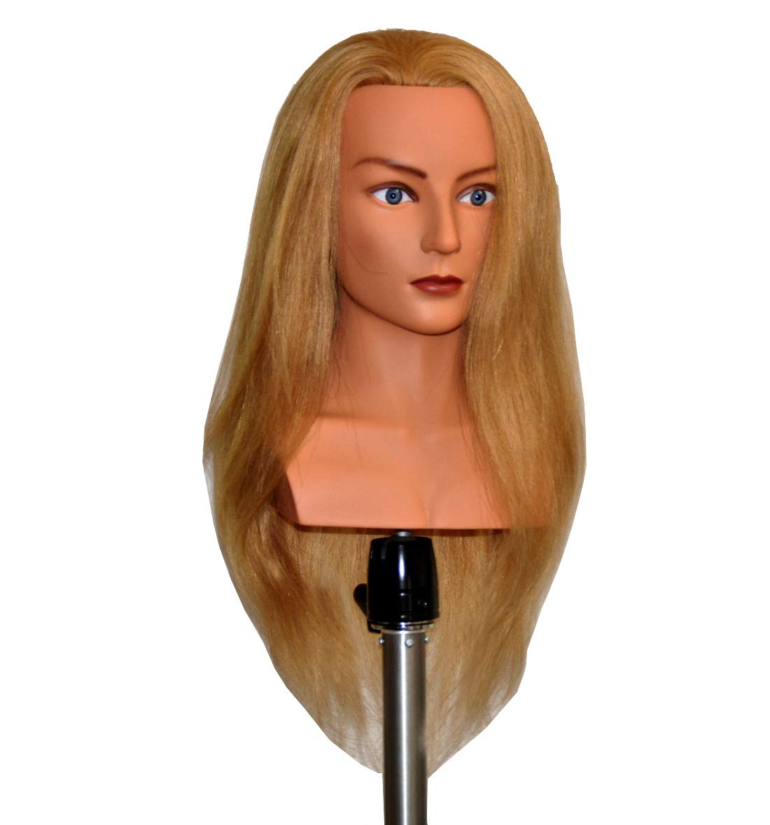 24 " Cosmetology (Heavy Density) with shoulder 100% Human Hair Mannequin Manikin Training Head with Clamp - Layla
