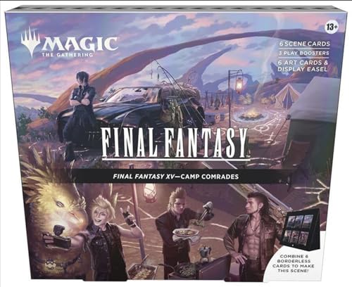 COMPAGNI DI CAMPO: Torna con il Principe Noctis e i suoi fedeli compagni per un momento di tregua durante il loro viaggio in giro per il mondo. Ignis potrebbe anche aver inventato una nuova ricetta!