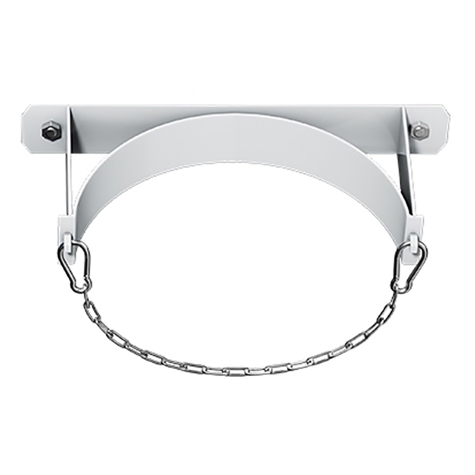 Soporte de pared para cilindro de oxígeno, blanco, soporte individual para portador de acetileno para fábricas, escuelas, garajes, soporte tanque de gas con cadena protectora y tornillos.(For 1 Cylind