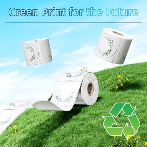Image of 2'' Round Thermal Labels, 500pcs Circle Thermal Printer Label, Multi-Purpose for DIY Logo Design, Name /Price Tag, Address, QR Code, 750 Labels /Roll