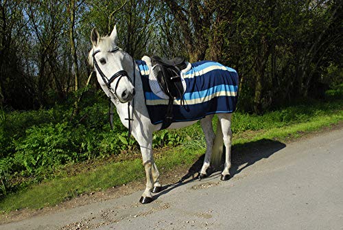 Alfombra de forro polar 3/4 Rhinegold para caballo con cierre de velcro