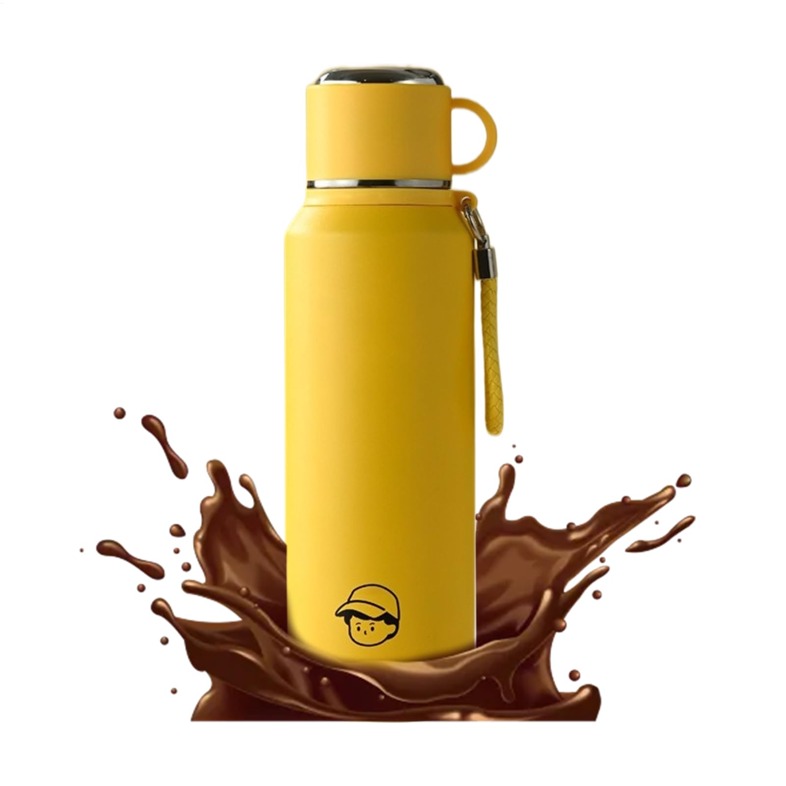 Borraccia termica per bevande calde, borraccia termica per caffè, a prova di fuoriuscite, con coperchio sicuro, struttura in acciaio , accessorio sportivo con stile portatile, da viaggio