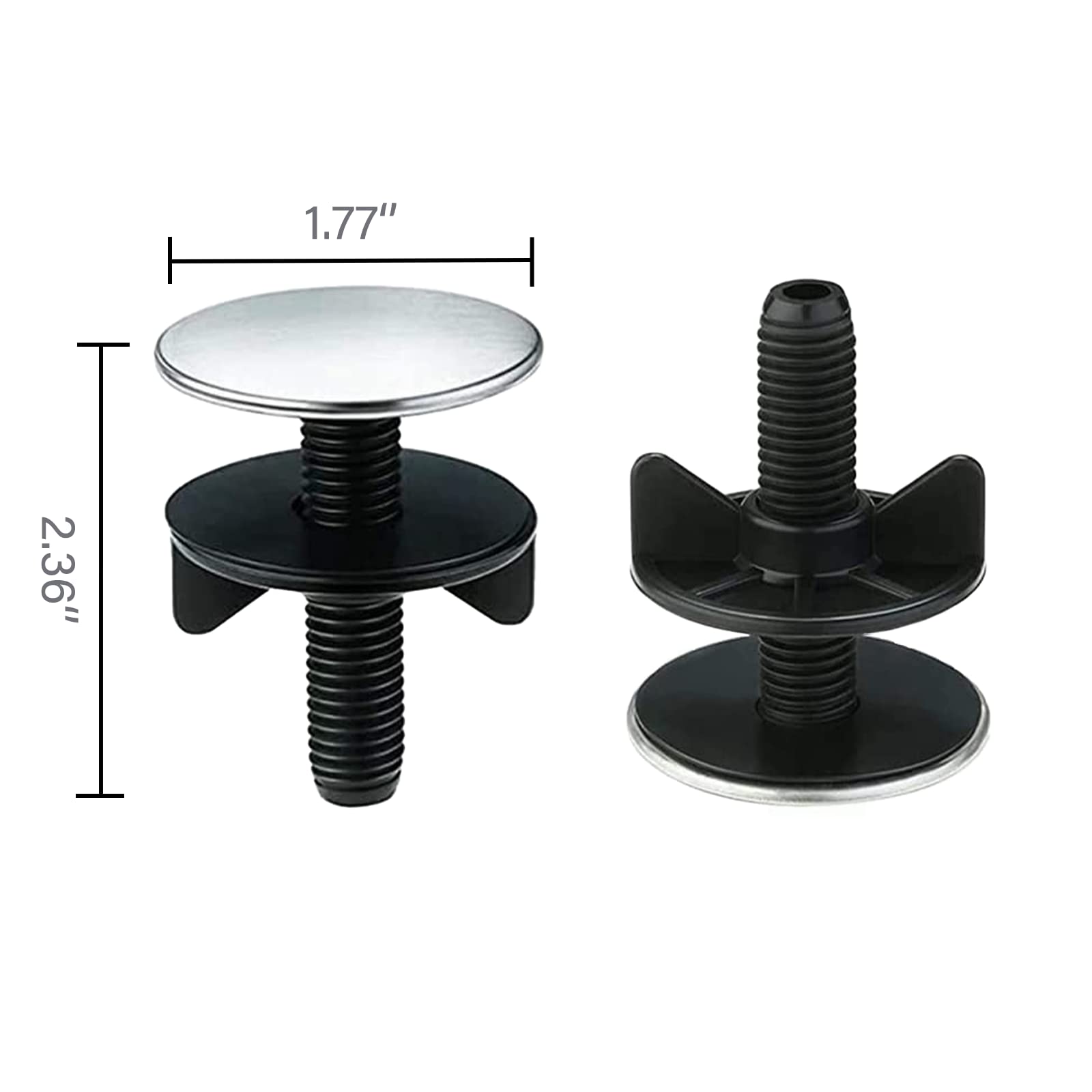 2 Pack Kitchen Faucet Hole Cover Sink Tap Hole Plate Stopper Cover Kitchen Sink Hole Cover Brushed Metal Stainless Steel Plug - Image 2