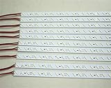 REXTiN 10pcs Super Bright Rigid Hard Strip White 7020 Bar Light 12v 25CM 18LEDs with 3M Tape Adhesive