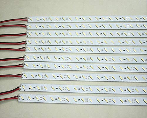 REXTiN 10pcs Super Bright Rigid Hard Strip White 7020 Bar Light 12v 25CM 18LEDs with 3M Tape Adhesive