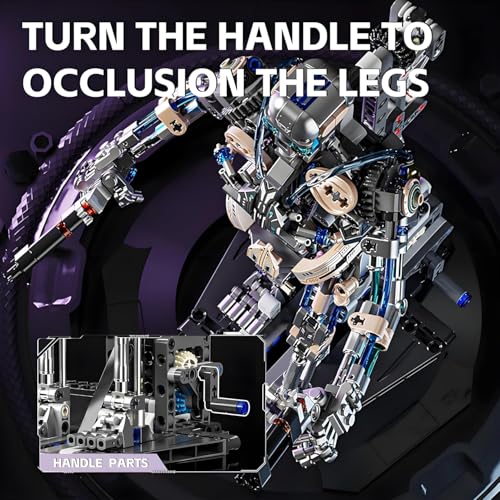 Image of SKY LINE OCEAN Mechanical Skeleton Robot Building Block Set - 692+ PCS Poseable Twistable Body, Creative STEM Robotics Toy for Kids, Teens & Adults | 5 Year Structural Warranty