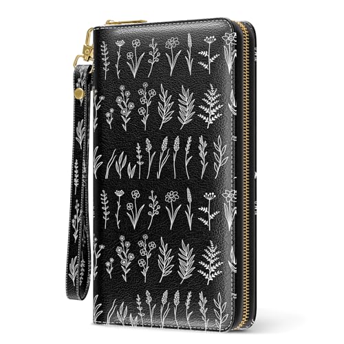 Image of Aiawoxc Womens Wallet, RFID Wristlet Wallets for Women, Ladies Clutch Purses, Large Travel Card Holder with Phone Holder | RFID
