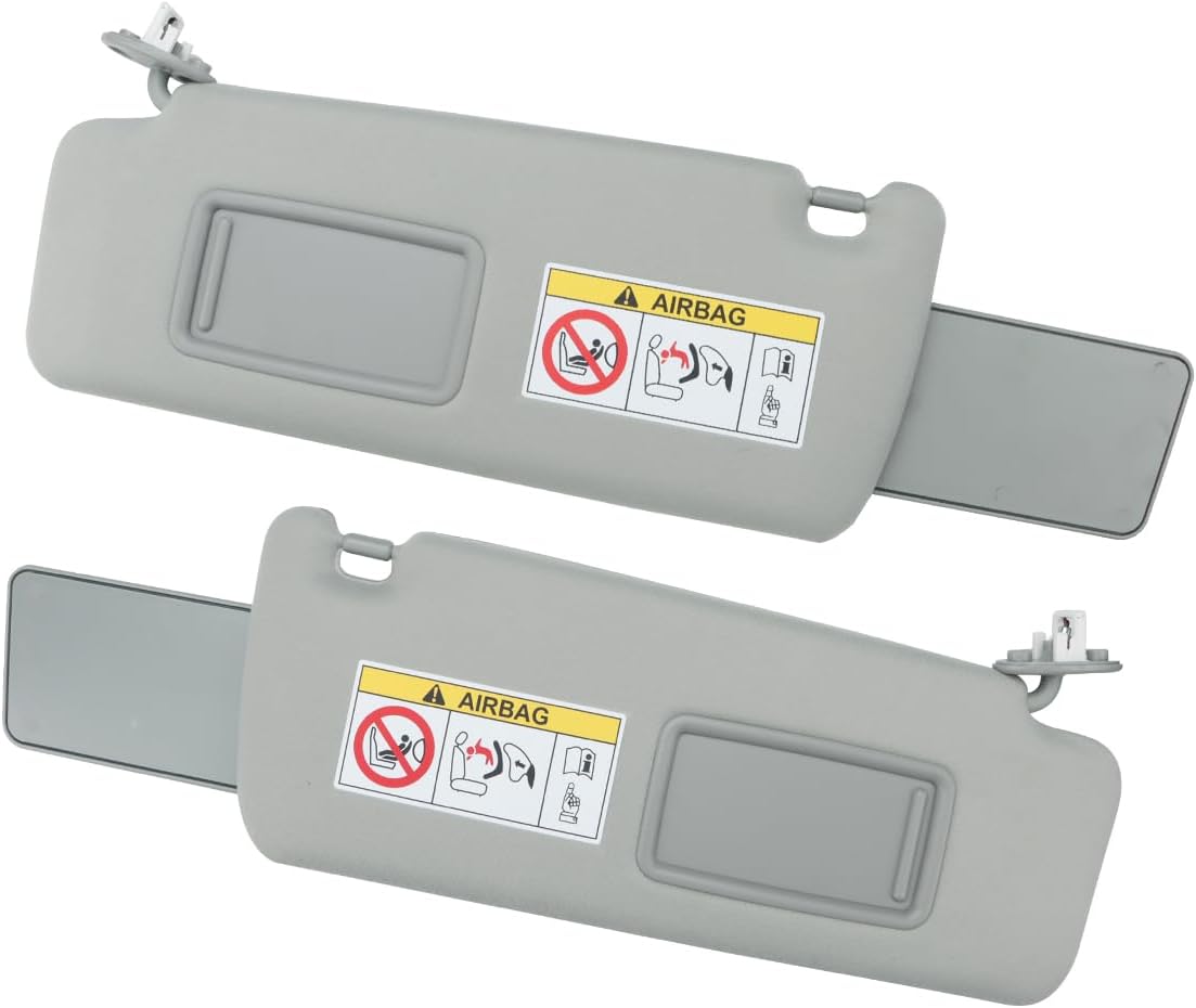 INTGET Gray 2PCS Sun Visors for Lexus GX460 Accessories 2010-2023 Toyota Land Cruiser Accessories Left & Right Side Sun Replacement 74320-0G030-B0 74310-0G030-B0 (Gray, 2PCS)