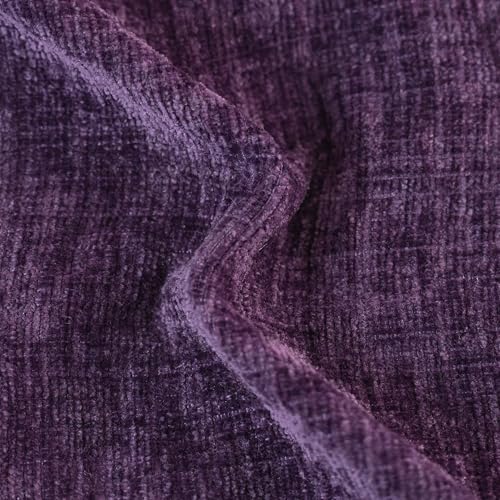 Image of CaliTime Throw Pillow Covers Decorative 18 X 18 Inches Pack of 4 Cozy Chenille Cushion Cases for Couch Sofa Bed Living Room Home Plum Purple