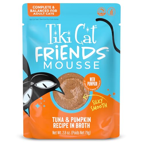 Tiki Cat Friends Mousse Tuna & Pumpkin, 2.8 oz. Pouch (12 Count)