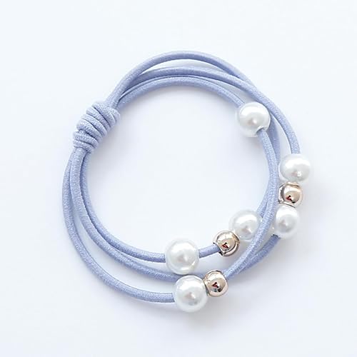 Miniatura 5 de FOMIYES 18 pulseras de perlas para el cabello, lazos para bandas elásticas para el cabello, pulsera para el cabello, anillo para el cabello, corbata