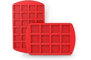 SILIVO Premium Silicone Brownie Baking Pan with Dividers (2 Pack) - Non-Stick...