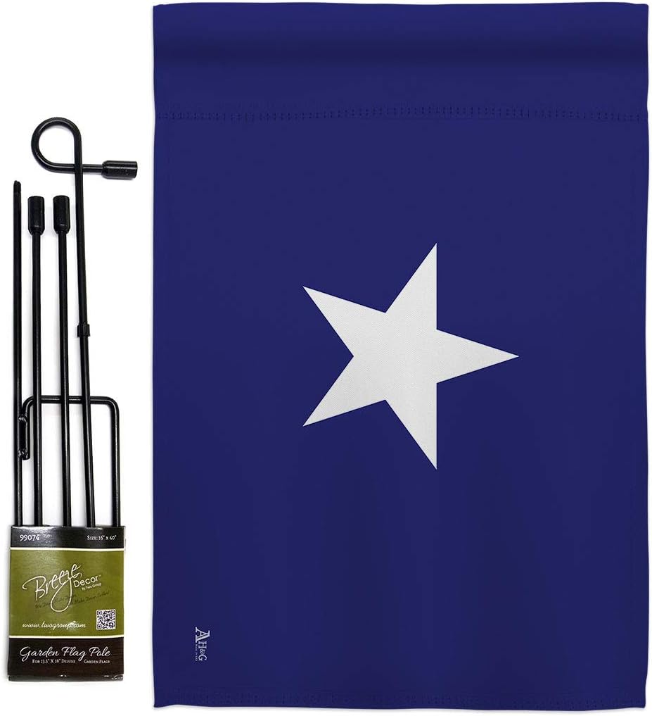 Bonnie Blue Garden Flag Set with Stand Americana US Historic July Memorial Veteran Independence United State American Small Decorative Gift Yard House Banner Made In USA 13 X 18.5