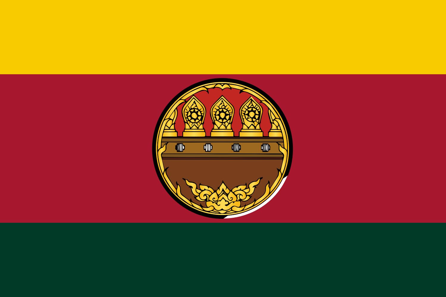 Drapeau Kamphaeng Phet de Thaïlande avec finitions renforcées de haute qualité