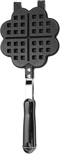 Miniatura 9 de Heart Shape Waffle Maker for Stovetop, Non Stick Aluminum Campfire Waffle Iron with Detachable Handle, Portable Cookware for Outdoor Camping, RV and