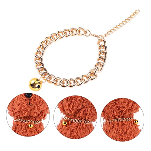 Collar de oro para perros pequeños y gatos collar cómodo de moda talla XS 3