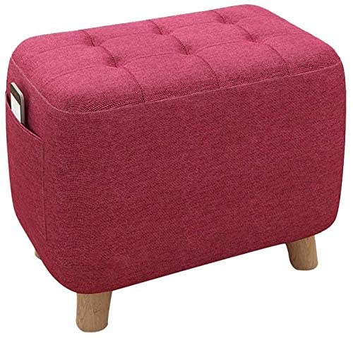 Tabouret en bois massif rouge, design créatif et durable