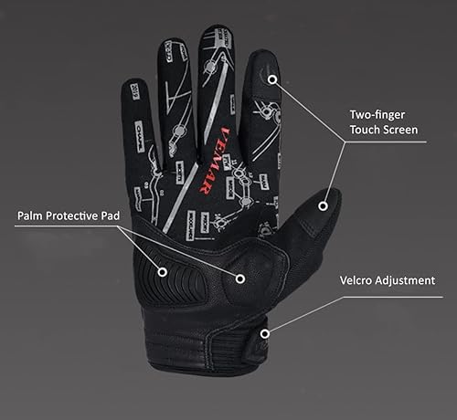 Miniatura 6 de Skull Motorcycles Cycling Gloves Bike Racing Bicycles MTB Full Finger Gloves for Men Women & Mountaineering