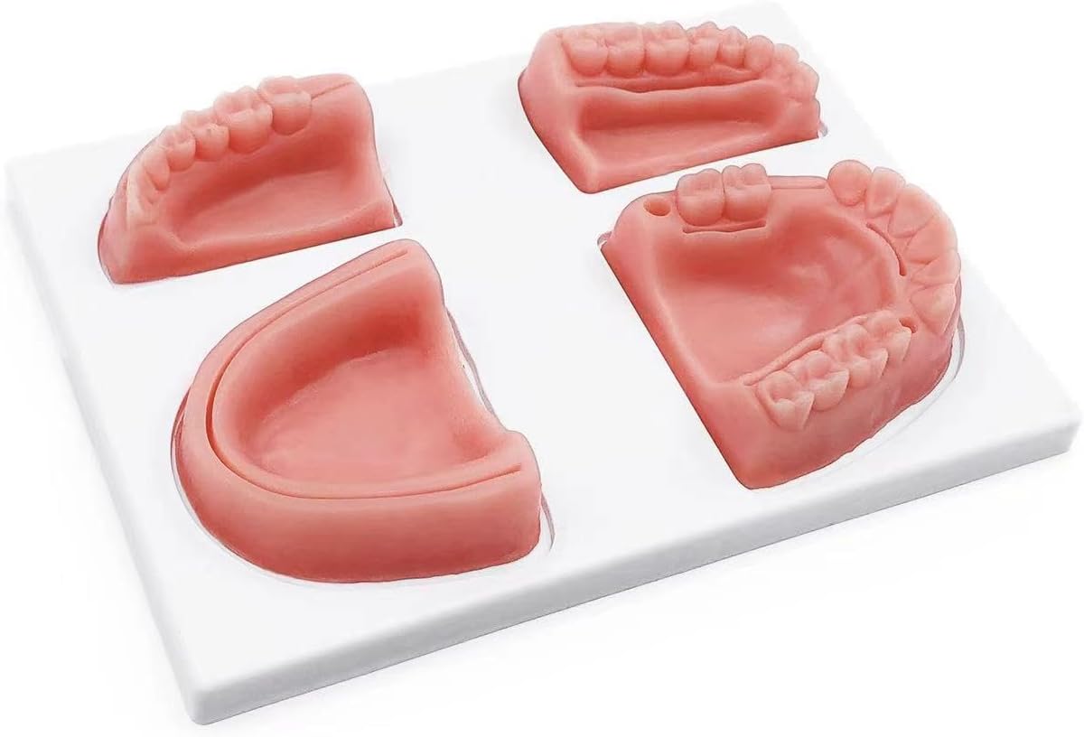 Oral Suture Training Pad Set with 4 Dental Suture Pads for Dentical Nurse Suture Training。New Generation Dental Suture pad Practice Kits Oral Suture Training Kits for Dental School Students