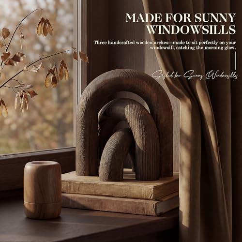 Statues en bois design pour décorer une table basse ou un bureau - 4
