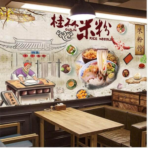 Décoration murale restaurant de nouilles papier peint snack bar 150x105