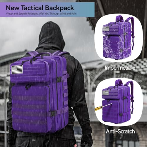 Miniatura 4 de Delgeo Mochila Tactica 45l Militar,Gran Capacidad 45 30 20cm Mochila,Plegable Impermeable Mochila Para Montañismo,Senderismo,Camping Y Viajes