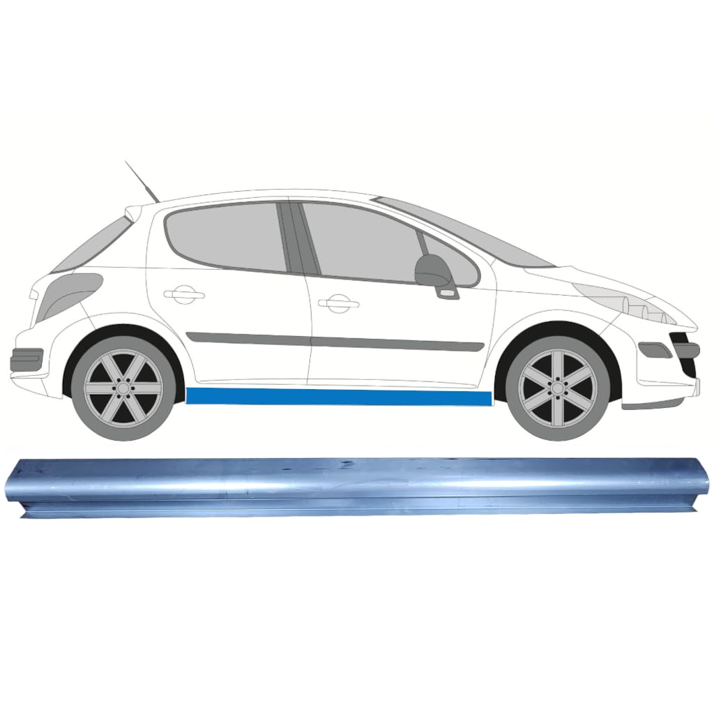 Réparation Bas de Caisse pour Peugeot 207 207+ 2006- / Droite