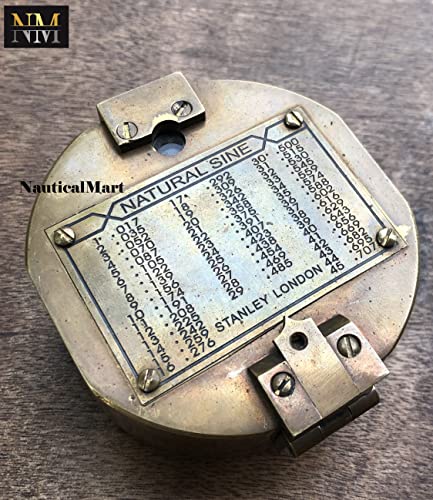 Brújula con espejo y clinómetro de latón miniatura 5