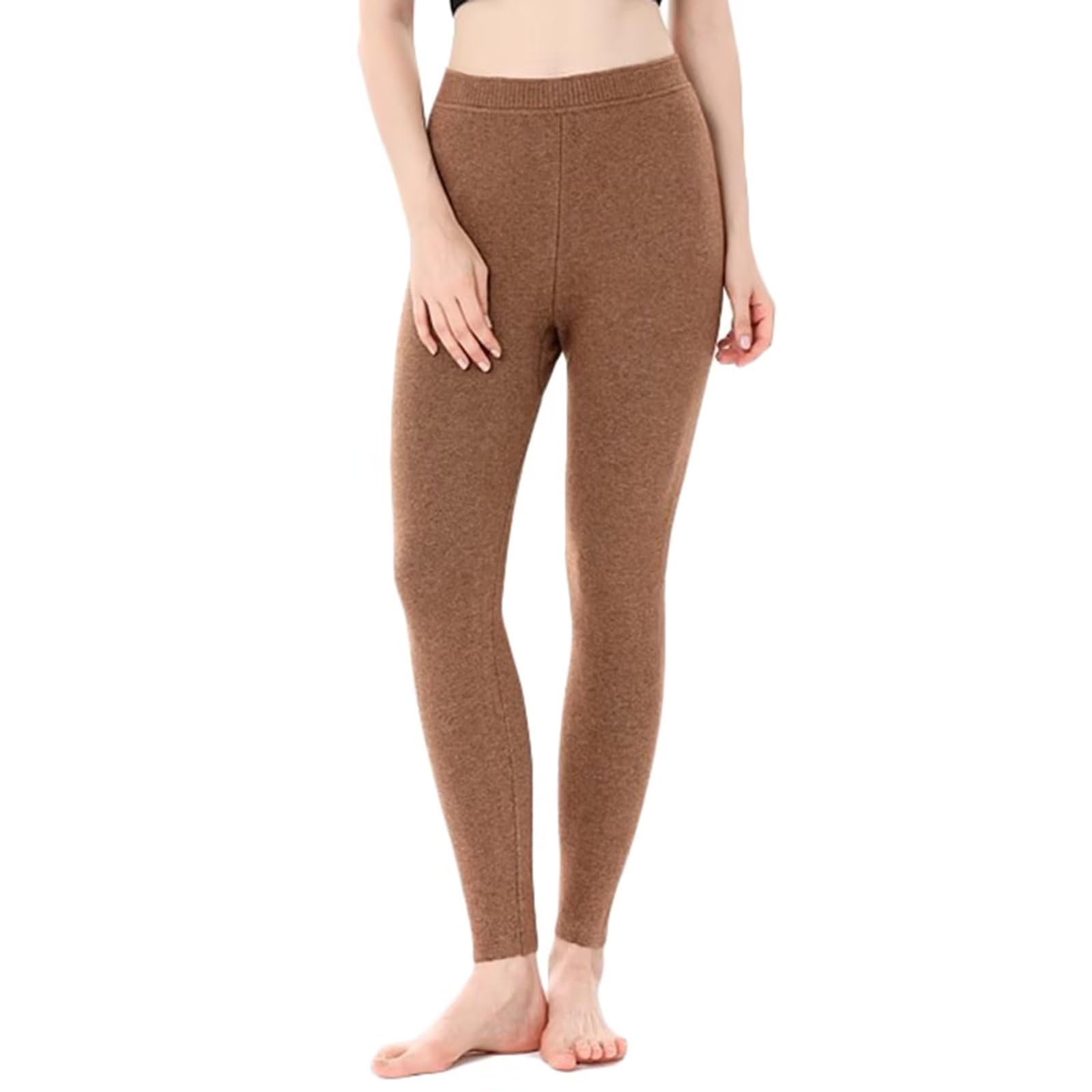 Donna Biancheria Intima Termica Pantaloni Base Layer Leggings Termici, 100% Cachemire Abbigliamento Termico