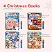 Stocking Stuffers for Toddlers, 4 Pack Christmas Water Coloring Books for Kids, Christmas Activities for Kids, Christmas Crafts for Toddlers, Toddler Travel Essentials, Toddler Gift Toys