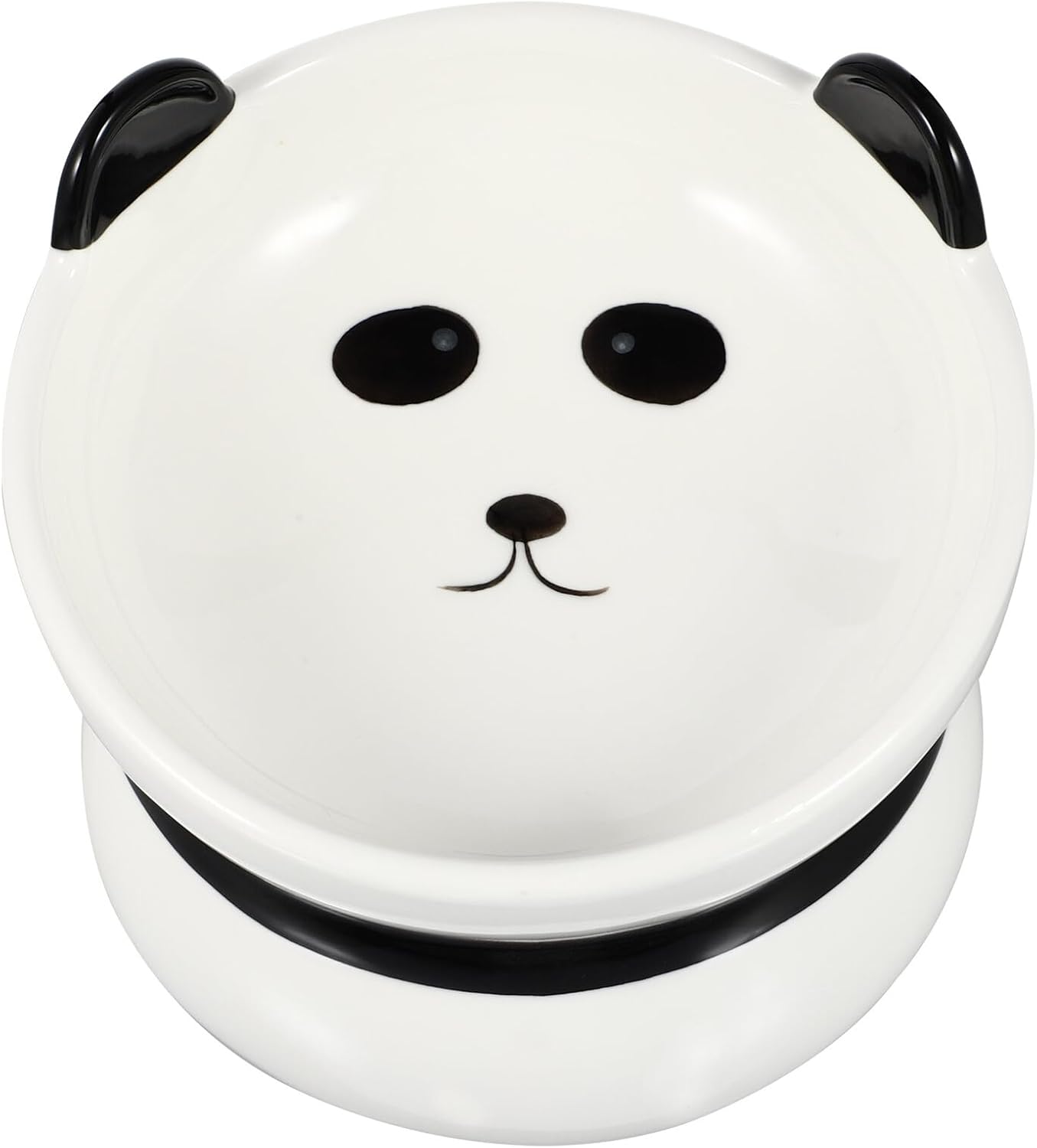 Kisangel Ceramic Pet Food Bowl for Cats and Puppies Premium Bite-Resistant Material Oblique Mouth Design Protecting Cervical Spine Stylish Smooth Surface Dish for Indoor Feeding