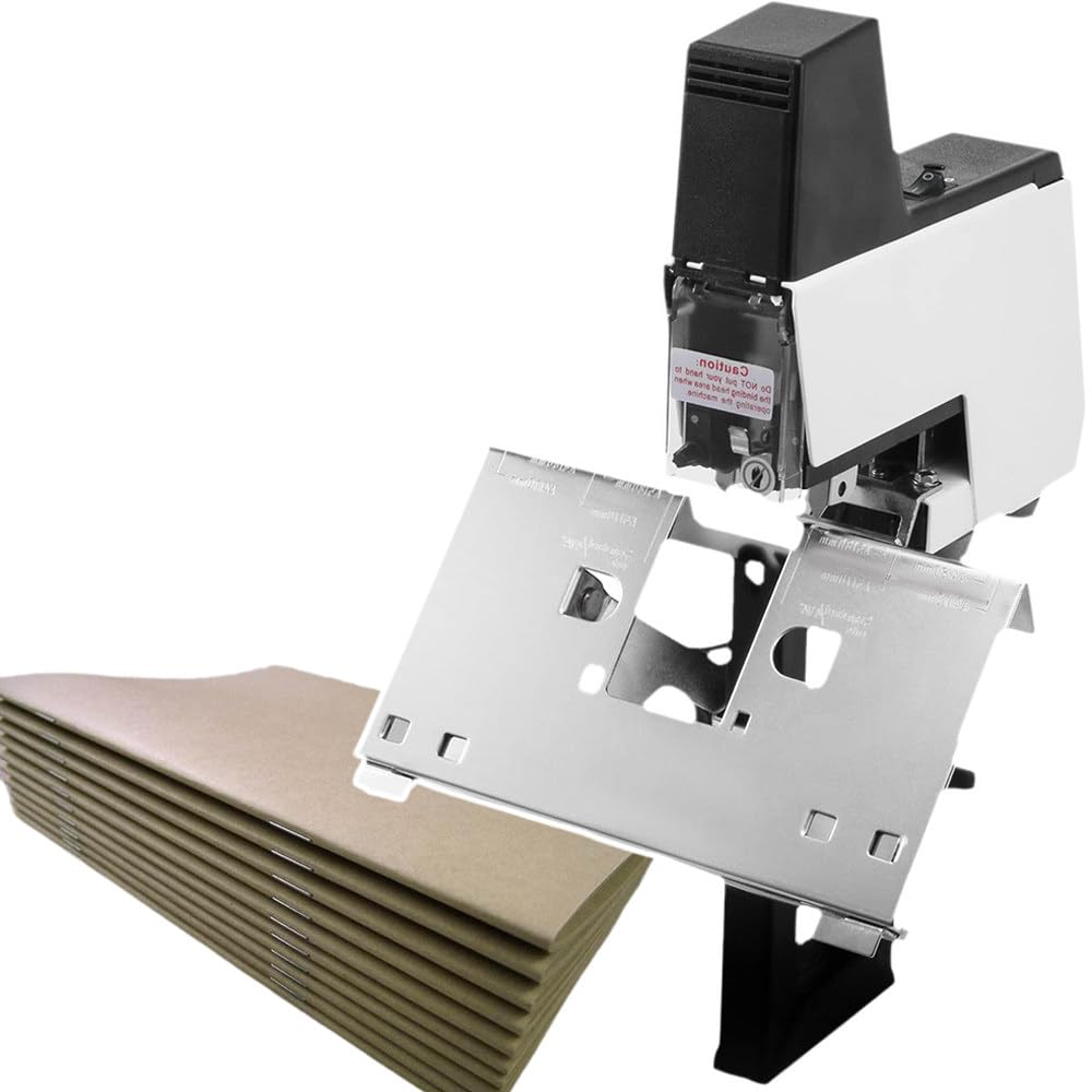 Grapadora de sillín, Grapadora rápida automática eléctrica, Profundidad Ajustable de Costura a 100 mm, Espesor de encuadernación de 2 a 30 Hojas, para encuadernación de Tiendas gráficas, 220 V/50 Hz