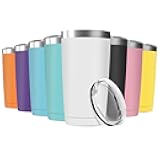 Deitybless 8 Pack 20oz Tumbler Vacuum Insulated Travel Mug with Lids, Stainless Steel Double Wall Bulk Cup for Home, Office, Outdoor Suitable for Vehicle Cup Holders(Assorted Colors)