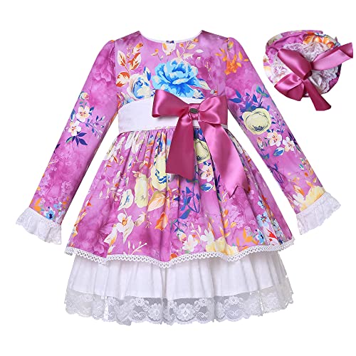 Robe vintage pour filles avec volants chic pour fêtes et grandes occasions
