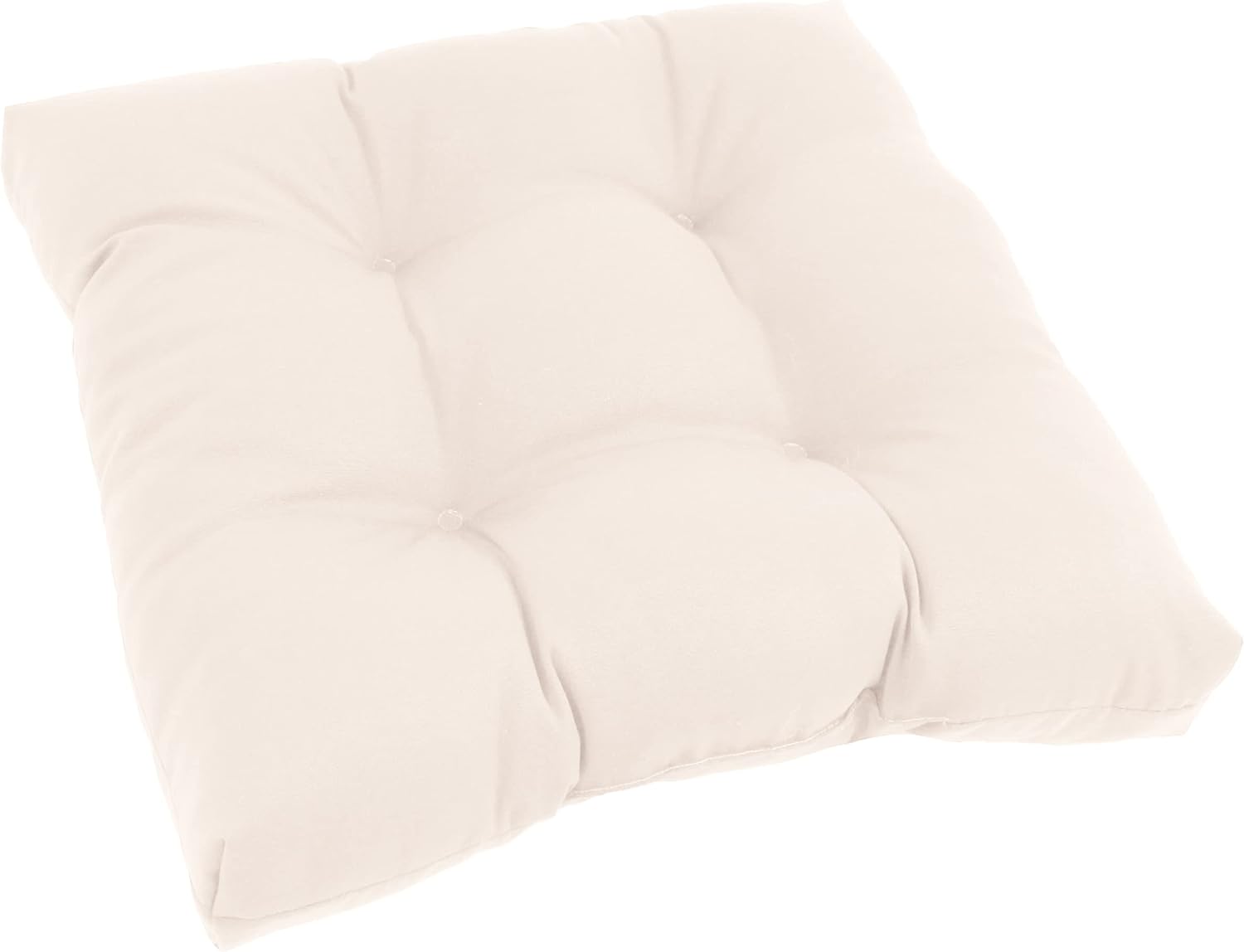 Blazing Needles 19-inch Twill Square Chair Cushion, 19" x 19", Natural