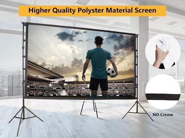 Miniatura 4 de Pantalla de proyector de marco fijo de 100 pulgadas120 pulgadas, diagonal 169, pantalla de proyector activa 3D 4K Ultra HD para cine en casa u