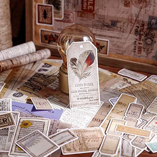 Vintage Scrapbooking Diy Stickers Pack, Decorative Antique Retro Natural Collection, Diary Journal Embellishment Supplies Washi Paper Sticker For Craft (Retro Field（Zhishangfuyou）) #TOP3