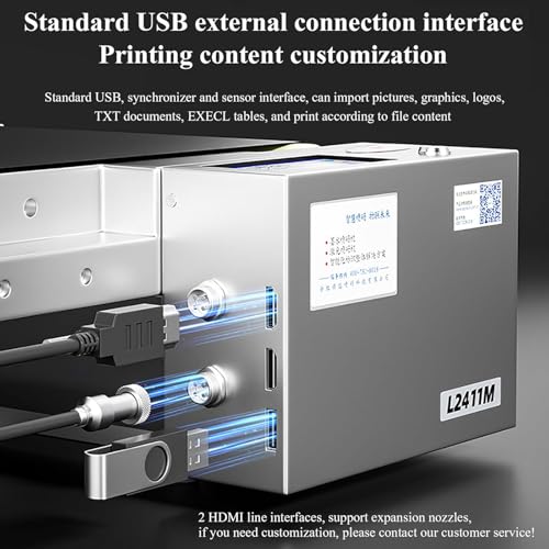 Image of 40m /min Automatic Desktop Inkjet Printer with 4.3in Touch Screen, 12.7mm Printing Height, Photoelectric Synchronous Induction, Support for USB Flash Drive Import, Support Communication Protocols