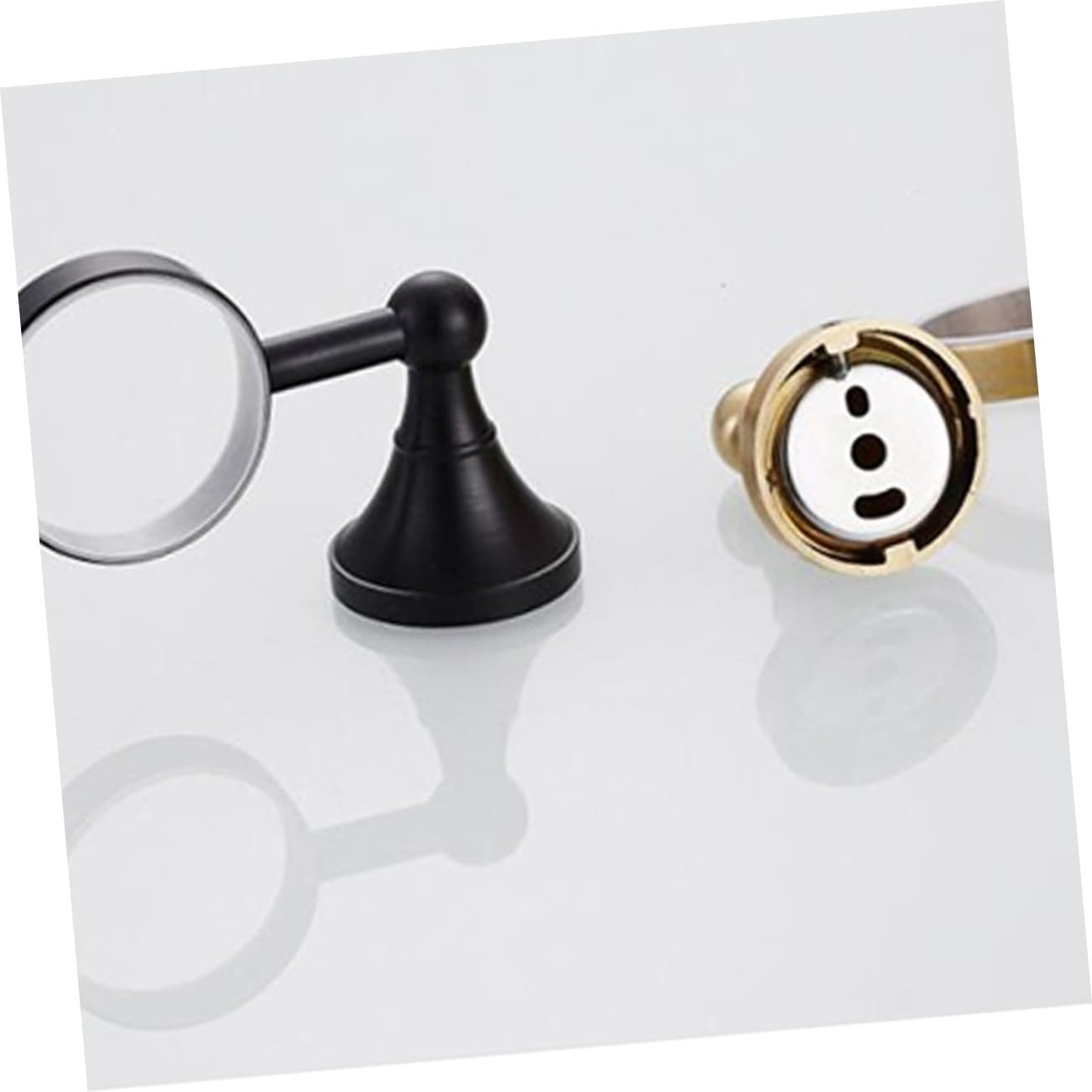 Soporte de Pared para Cepillo de Dientes y Vaso Baño Negro Cobre con Taza Cerámica Rack Vintage Individual para Baño Accesorio Duradero y Elegante