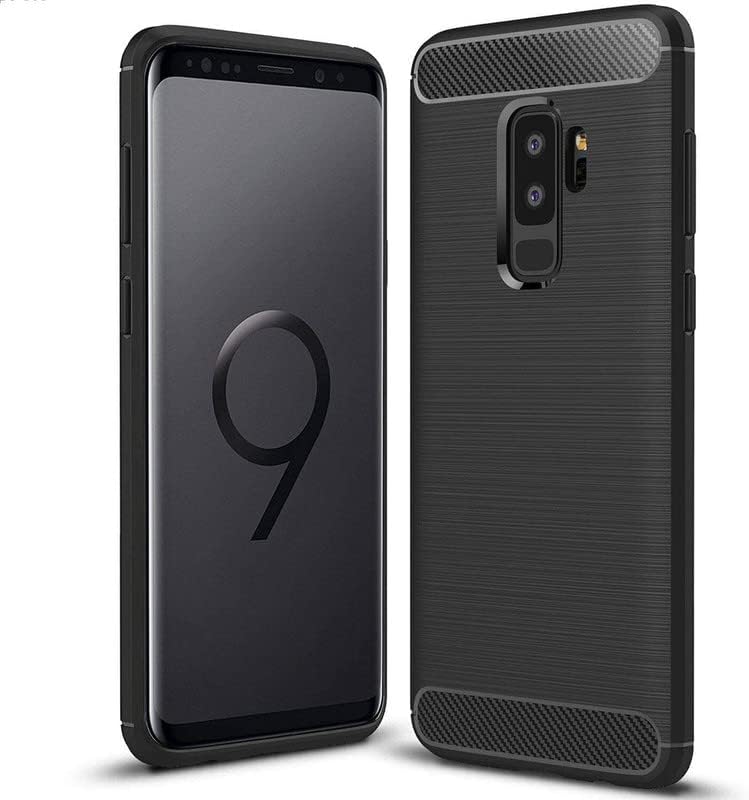 Carbon Fibre Back Case Cover for Samsung Galaxy S9 Plus (Black)