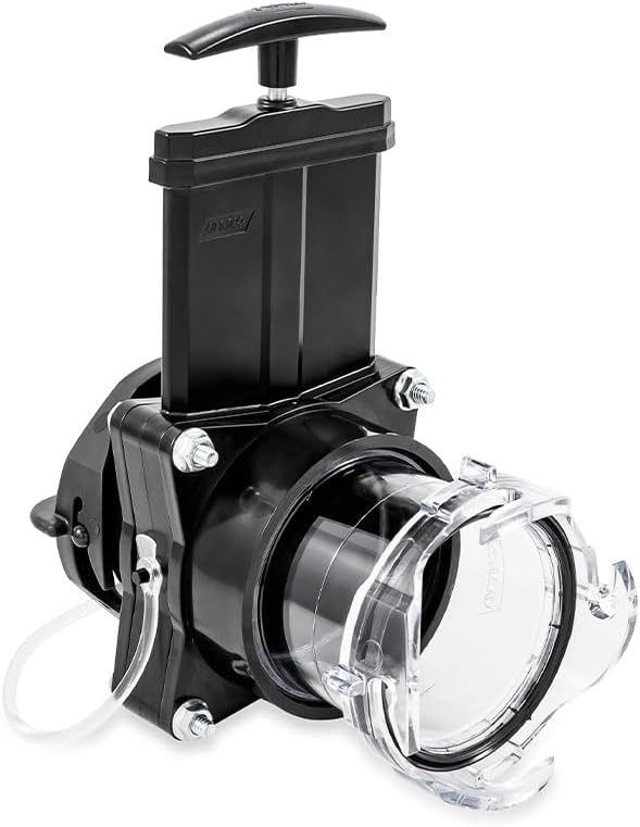 39050 Ready-to-Use Gate Valve with Built-in Clear Adapter, Black