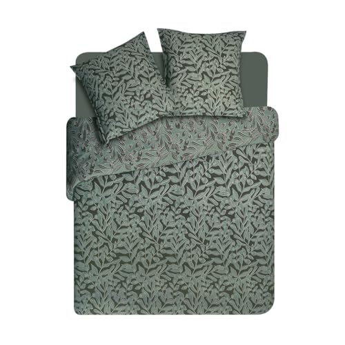 Housse de couette en coton Essix Gaïa 140x200 cm vert