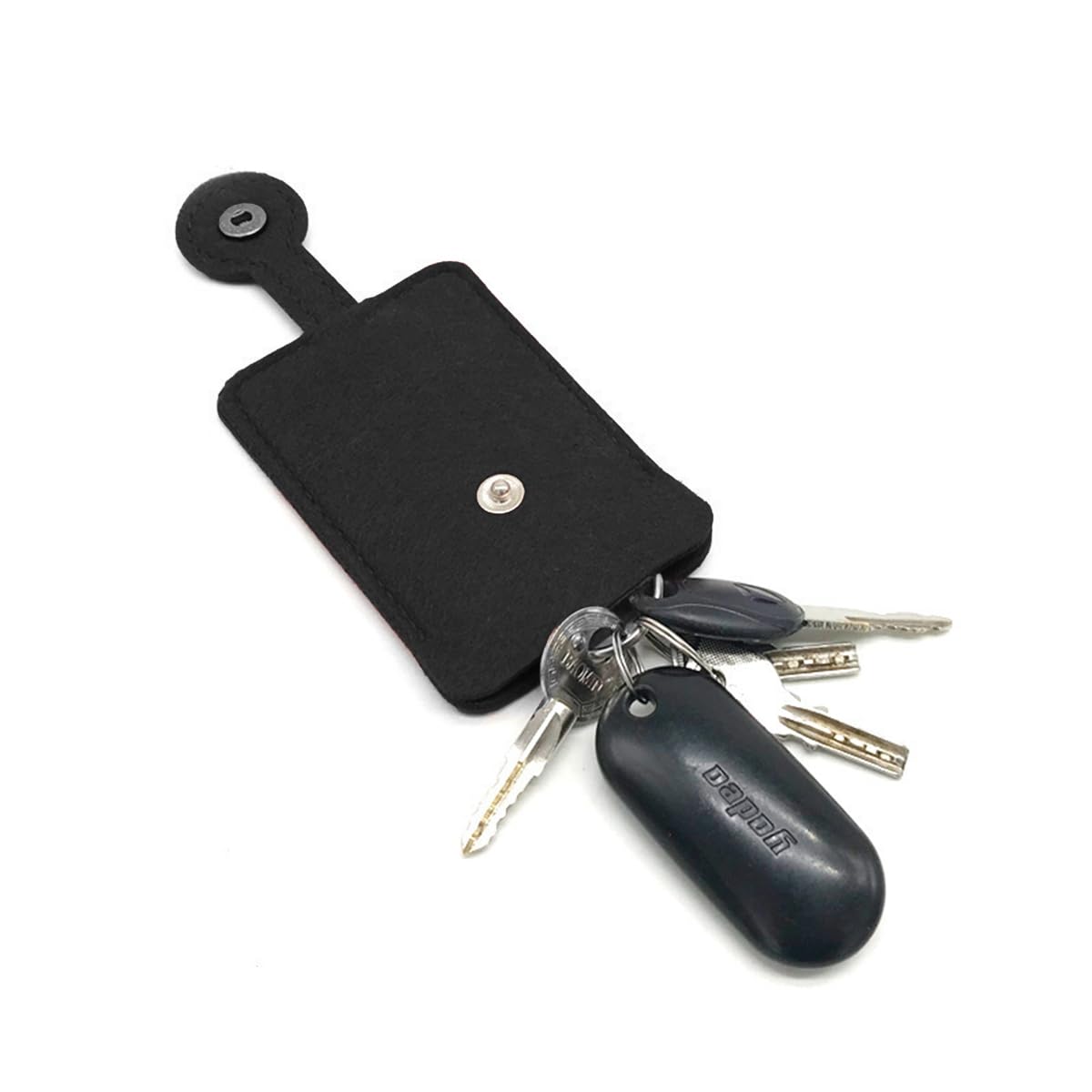 （巾着袋付き）キーホルダー　キーケース　キーリング　ブラック キーケース 巾着 アメカジ 本革 レザー ウエストバッグ ボディー