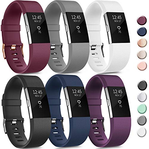 Bracelets sport Fitbit Charge 2 lot de 6 rechanges pour vos séances de fitness et running S