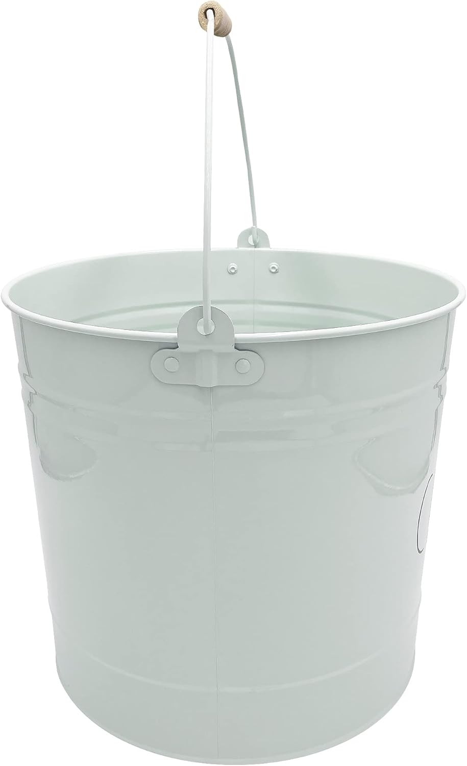 Rae Dunn Galvanized Bucket - Metal Bucket for Mopping - Multipurpose Galvanized Planter, Ice Buckets for Parties, Herb Pots, Beer Bucket, Wine Bucket, Metal Cleaning or Party Ice Bucket - Light Blue