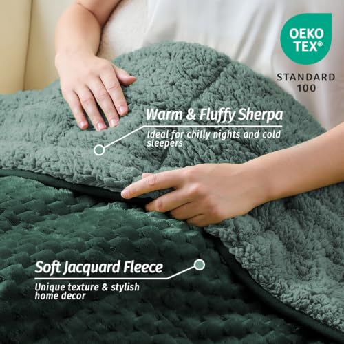 Image of Fleece Weighted Blanket for Adults 48 inch x 72 inch 12lbs Soft Fuzzy Blankets